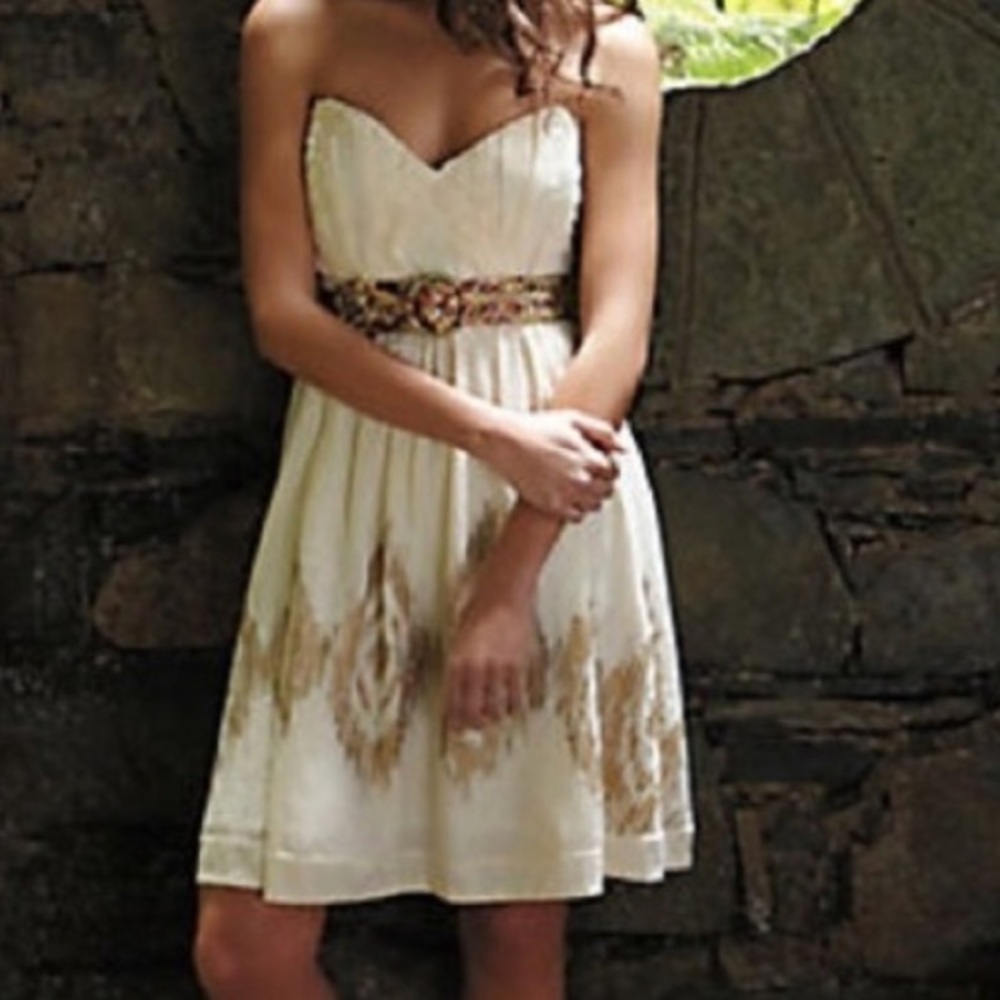 ANTHRO Moulinette Soeurs strapless dress size 2